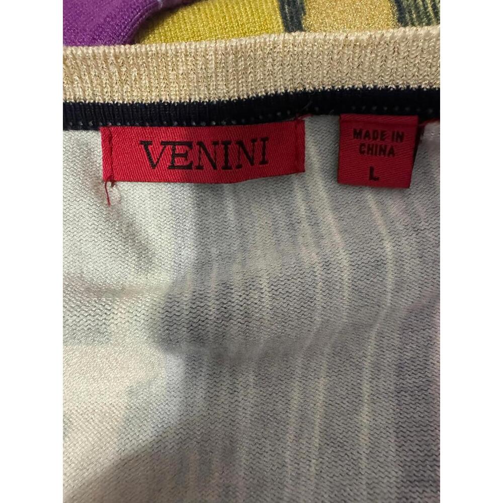 Venini Women's Multicolor Abstract Pattern‎ Button-Up Size L - Picture 3 of 6